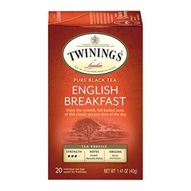Twinings of London English Breakfast Black Tea, 20 ct
