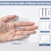 Clear Shower Curtain Rod Holder, Adhesive Shower Rod Holder for