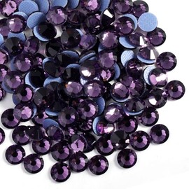 Beadsland Hotfix Rhinestones, 1440pcs Flatback Crystal Rhinestones for Crafts Clothes DIY Decoration, Tanzanite, SS20, 4.6-4.8mm