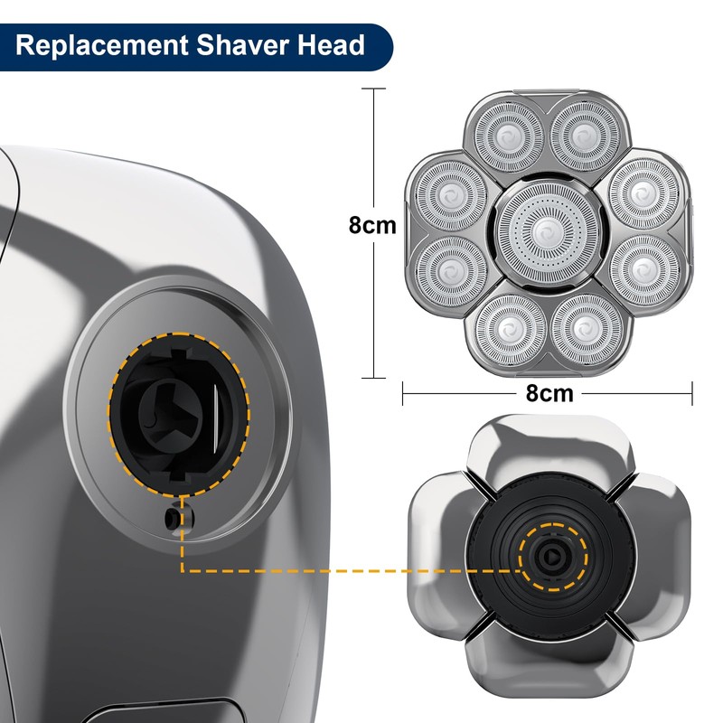 Replacement Shaving Head for ZFAUOL Bald Razor, Replacement Blades for