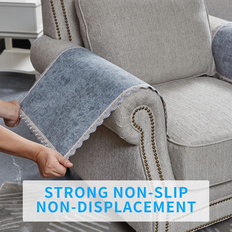 MINJIATEX Couch arm Covers,Non-Slip lace Sofa arm Covers Set of