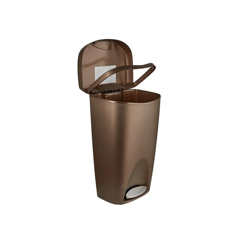 Umbra Brim 13 gal Bronze Plastic Step On Trash Can