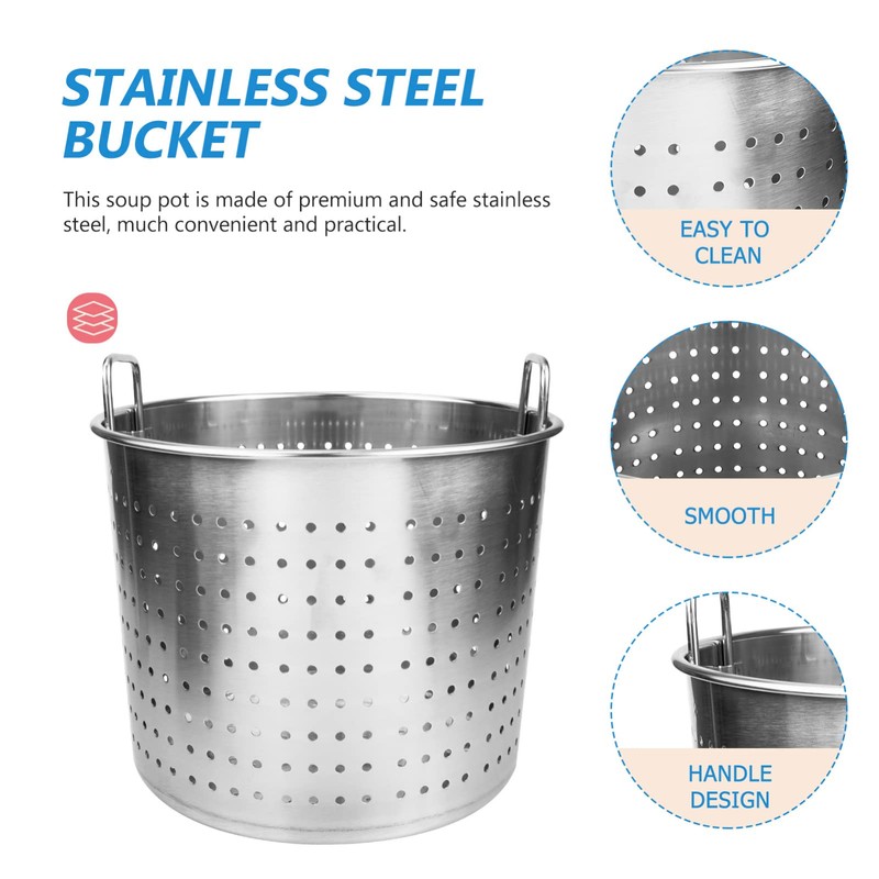 UPKOCH Stock Pot Insert Steamer Basket Stainless Steel Boiling Basket