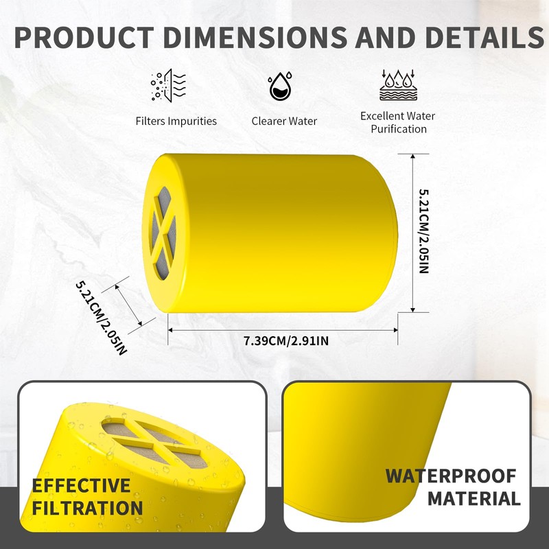Replacement Filter Compatible with Afina Filtered Showerheads & Shower Filters