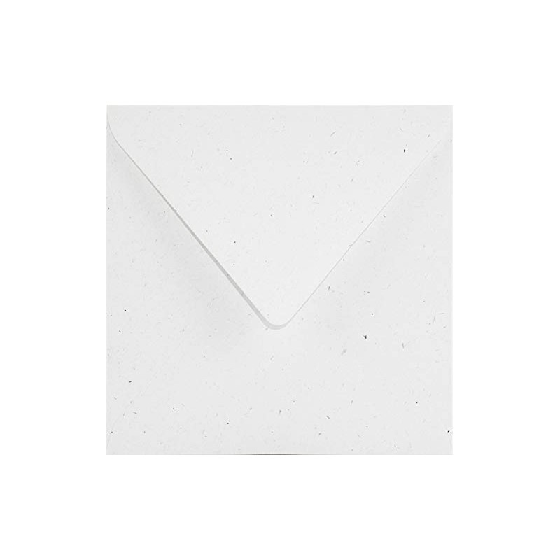 100 Ecru Square Envelopes Pointed Flap 155 x 155 mm