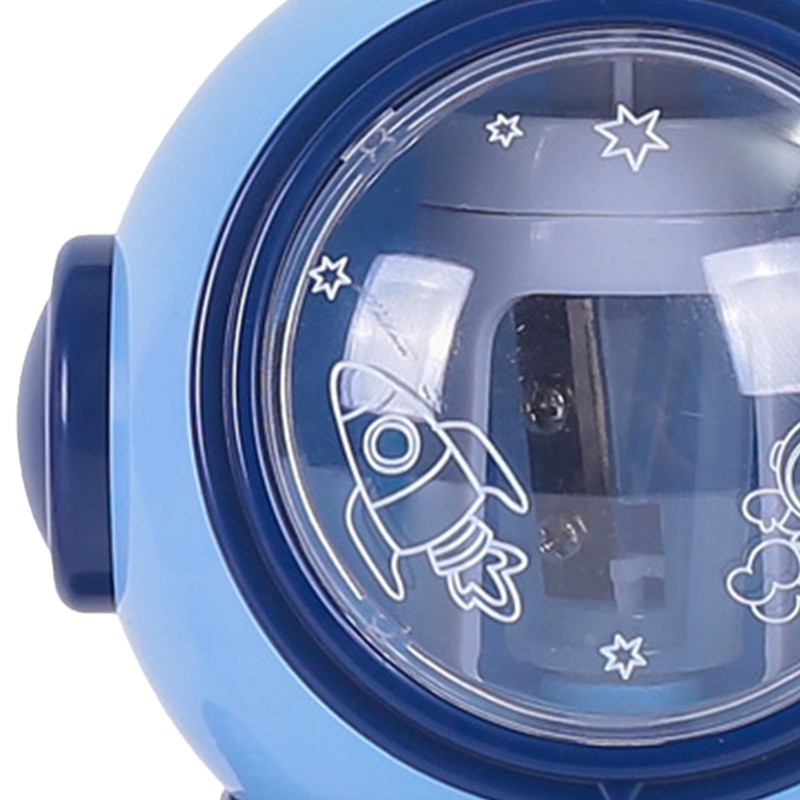 Spaceman Pencil Sharpeners Cartoon Cute Safe Flexible Electric Pencil Sharpener