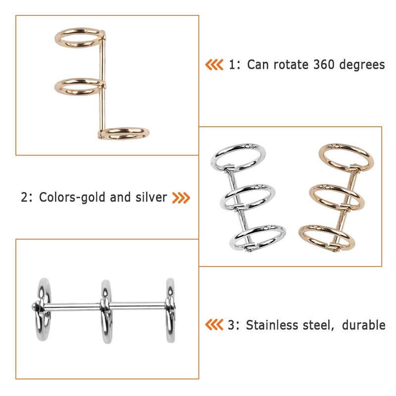 Book Ring 10 Pieces Binder Rings Loose Leaf Connector Rings