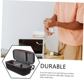 LALAFINA Travel Tech Organiser Speaker Storage Box Electronics Carrying Case Durable Eva Mesh Compartment