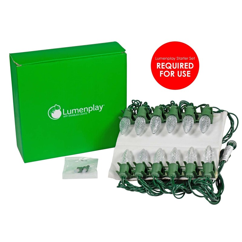 LumenPlay 1101950 Bulb Set App-Enabled C7 Extender String (12 RGB