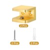 sourcing map Glass Shelf Clamp, 2Pcs Brass Glass Clamp for