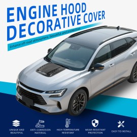 KEEPDSGN For Toyota Tundra Hood Vents Scoop Bonnet Vent Hood Air Intake Trim Cover Black