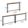 HOOBRO 2 Pack 5.9" Narrow Console Sofa Table with Power