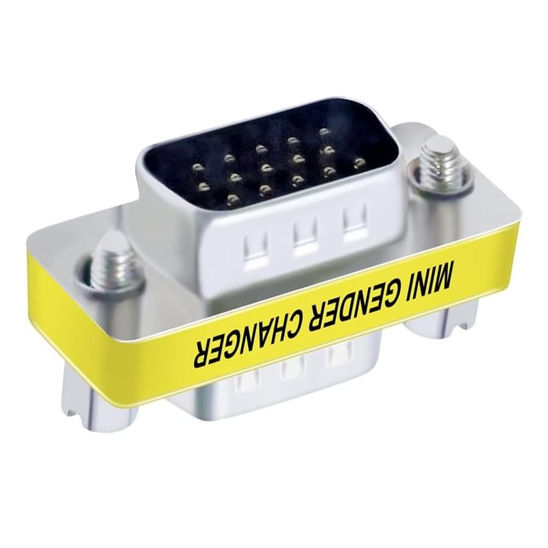 CABLEPELADO VGA Male to Male SVGA Coupler Gender Changer Adapter