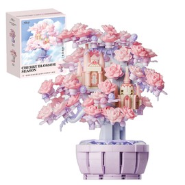 Cherry Blossom Treehouse Building Sets, Mini Blocks Building Sets for Adults, Sakura Treehouse Building Blocks Sets for Girls aged 8-12, Gift idea for Women (547 Pecies)
