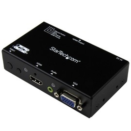 StarTech.com 2x1 VGA + HDMI to HDMI Switch / Selector Box - 1080p Multi Video Input Automatic Switcher - 2 Computers In 1 Monitor Out (VS221VGA2HD)