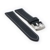DASSARI Perforated Sailcloth Watch Band Strap - Black & Grey