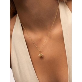 SINGULARU - Guidance Necklace - Pendant in 925 Sterling Silver - Chain One Size - Necklace Can Be Combined with Star Motif - Women's Jewellery - Various Finishes, Unit size, Gold, No Gemstone