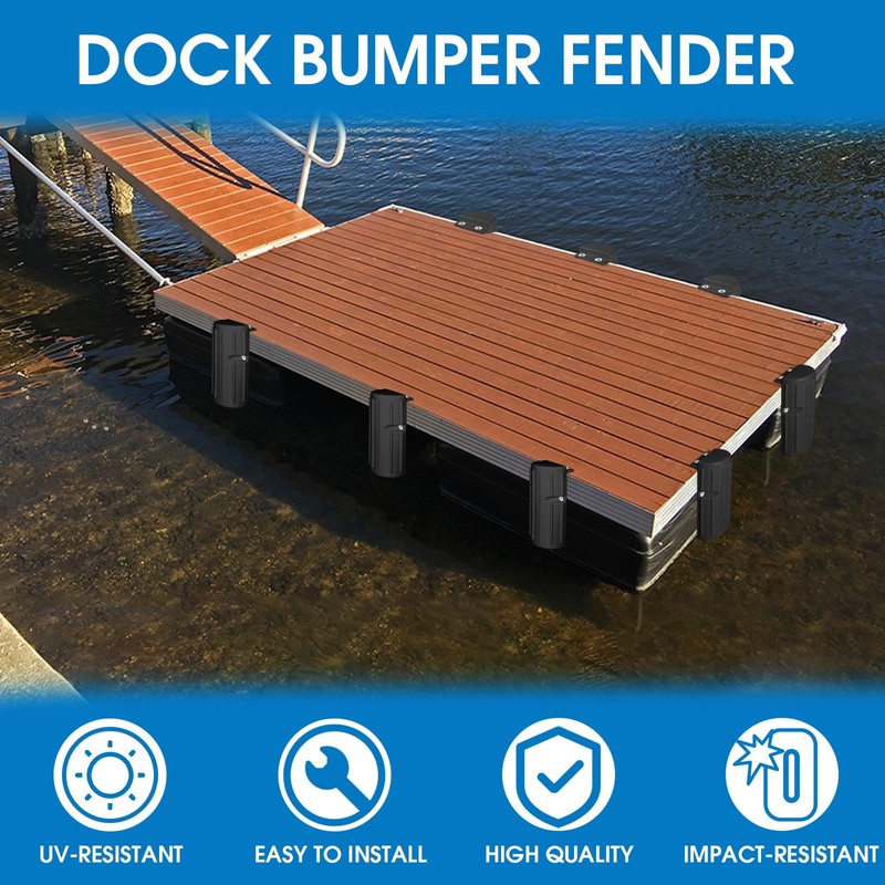Dock Bumper Fender,Boat Dock Bumpers for Edge or Side,Marine Fender