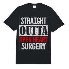 Straight Outta Open Heart Surgery Recovery Gifts for Men Comfort Colors Adult Heavyweight T-Shirt