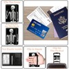 Passport Case and CDC Vaccine Card Holder Combo, Skull Skeleton