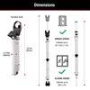 Master Lock White Compact Door Stopper Folding Security Bar, Adjustable