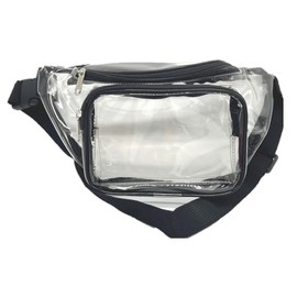 Clear Fanny Pack, Waist Pack for Women, Men, Girls, Boys & Teens, Black, X-Large, Fanny Pack
