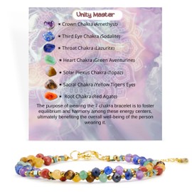 Farfume Crystal Bracelet Beads Bracelets, Chakra Bracelet Anxiety Bracelet 4 mm Natural Pearl Gemstone Spiritual Jewellery Gifts Bracelets for Women Girls, Length: