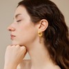 YUJIE Gold Twisted Hoop Earrings for Women Chunky Huggie Hoops