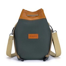 Hosoncovy Digital Camera Bundle Bag Storage Bag Travel Case Single Shoulder Camera Bag Camera Case for Canon Nikon Sony SLR DSLR Small Micro Cameras and Telephoto Lens Camera (Green, M)