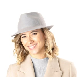 Lipodo Trilby Hat Made of Wool Felt Women/Men - Felt Hat Men's Hat Made in Italy - Italian Wool Hat Autumn/Winter - Wool Felt Hat, dark brown