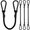 Bungee Cords with Hooks, Black Elastic Small Bungee Cords with