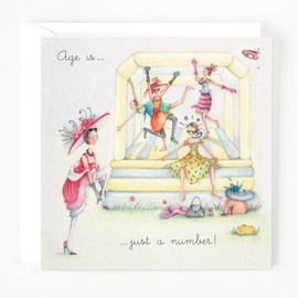 Female Birthday Greeting Card for Her - Funny Design - Age is Just a Number - Made in the UK