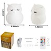 WHA&DARREN Large Owl Night Lights Kid Bedside Bedroom Light Nursery