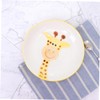 MERRYHAPY Giraffe Pattern Ceramic Plate for Boy Girl Porcelain Feeding