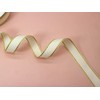 JESEP YONG 5/8 inch Off-White Grosgrain Ribbon with Golden Weft