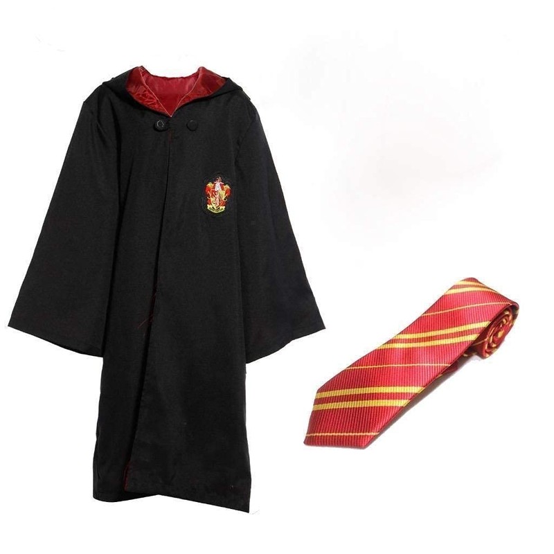 MIMIKRY Wizard Robe with Crest and Tie for Adults Cape
