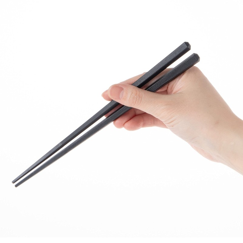 Strix Design NH-08 Pentagonal Resin Chopsticks Black 8.3 inches (21