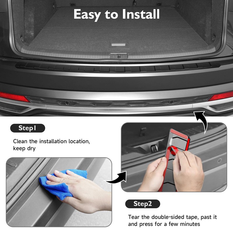 BILOPER Rear Bumper Protector for VW Atlas 2018-2024 2025,ABS Material
