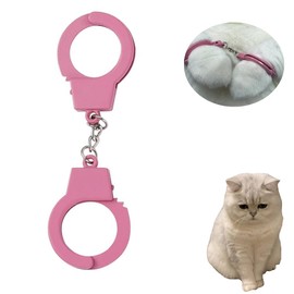 EFYUE Cat Toy Mini Handcuffs Cat Novelty Toy Pink Metal Toy (Pink)