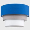 MiniSun | Round Modern 3 Tier Fabric Ceiling Pendant Light