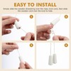 DECHOUS 12Pcs Window Blind Wood Cord Pulls: White Decorative Shade