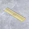 12 Inch Linear Shower Drain Bathroom Kitchen Golden Floor Drain