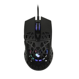 Konix Drakkar Kabelgebundene Gaming-Maus Aegir Ultra Light 70 g für PC - 7 Tasten - 7 DPI-Stufen - Rainbow-LED-Hintergrundbeleuchtung - Schwarz.