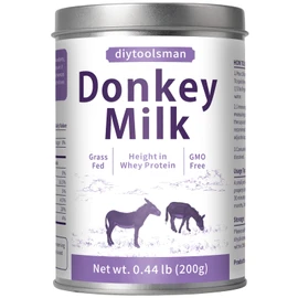 200g Donkey Milk Powder –100% Organic Donkey Milk Formula, Not Easy to Clump –Rich in Whey Protein, Vitamins & Minerals –Gluten-Free, No Additives