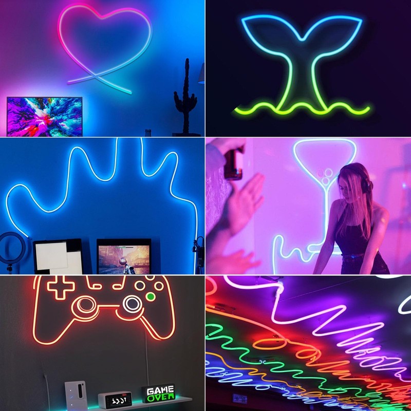 ENATECLITE Neon Strip Lights 5V USB Powered - 16.4FT Smart