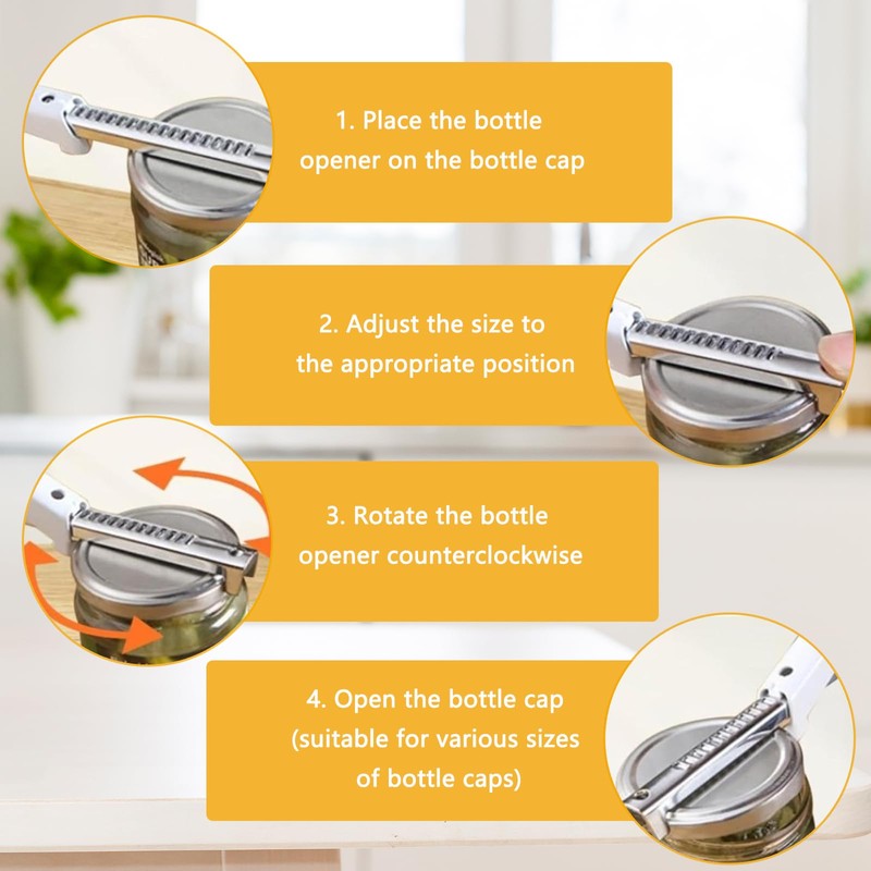Jar Opener, jar openers for Arthritis Hands, Ring Pull can
