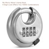 DELSWIN 4 Digit Combination Disc Padlock with Hardened Steel Shackle