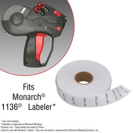 Perco Sell by Labels for Monarch 1136 Price Gun - 8 Rolls, 14,000 Marking Labels