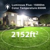 Onforu 150W LED Flood Light Outdoor,15000LM Security Lights, IP66 Waterproof