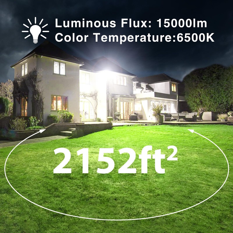 Onforu 150W LED Flood Light Outdoor,15000LM Security Lights, IP66 Waterproof